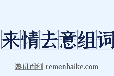 来情去意组词是什么意思的图片